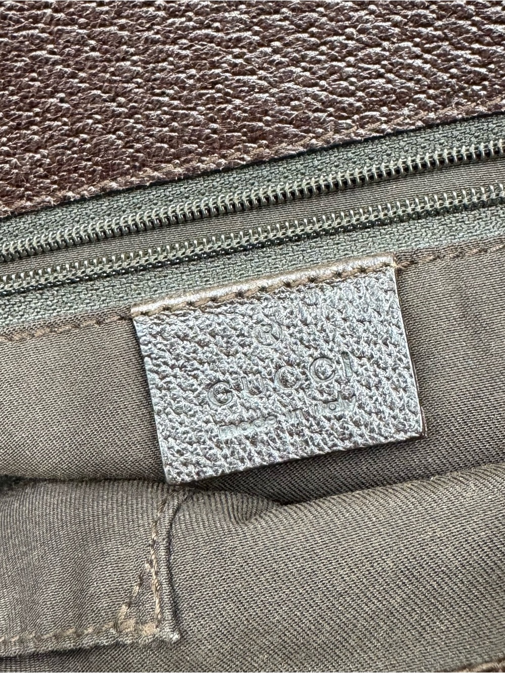 Gucci Beige & Brown GG Canvas Shoulder Tote - Picture 6 of 11